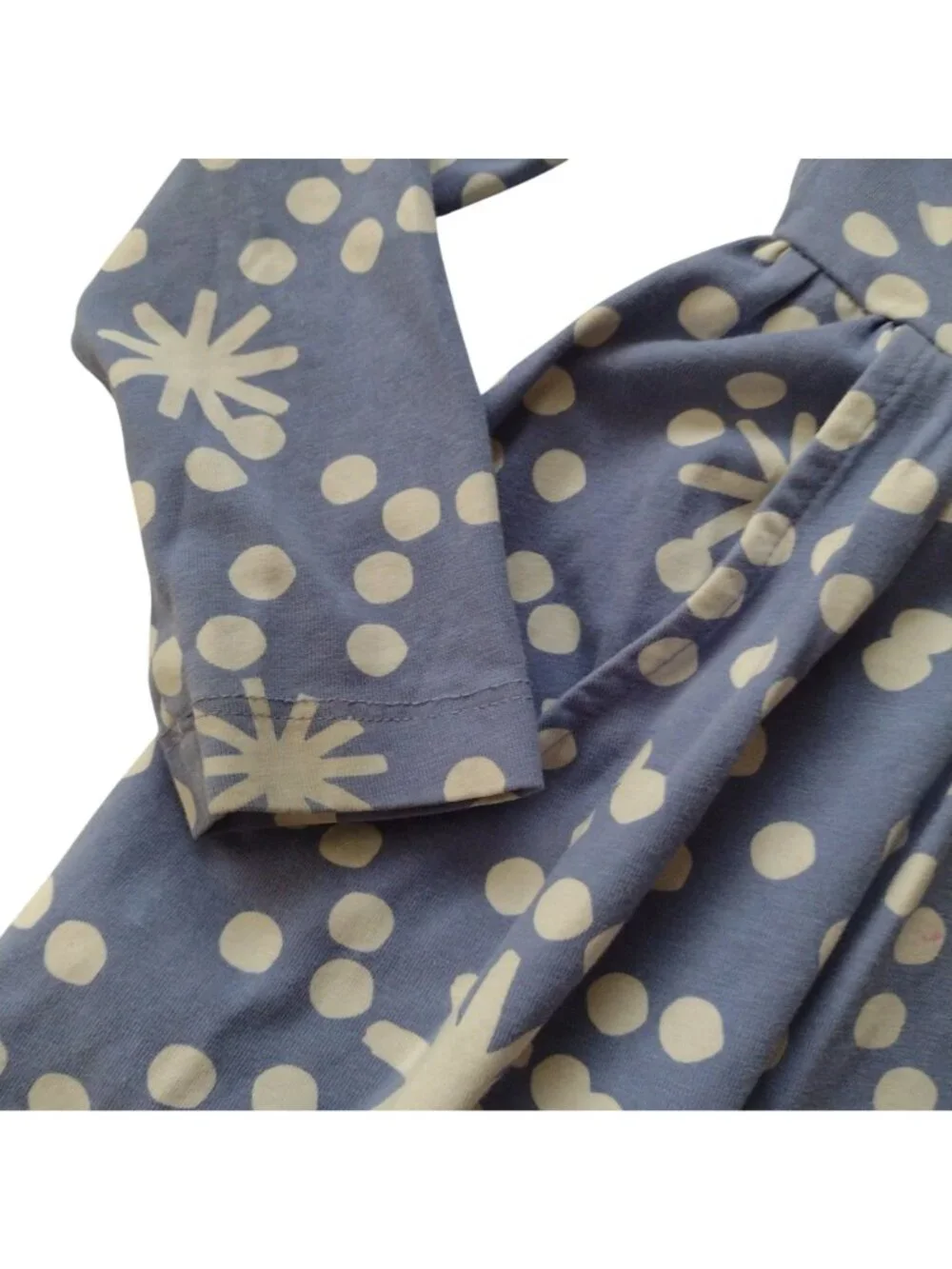 Hanna Andersson Long Sleeve Skater Dress 5 Periwinkle Snowflake Print Fit n Flar